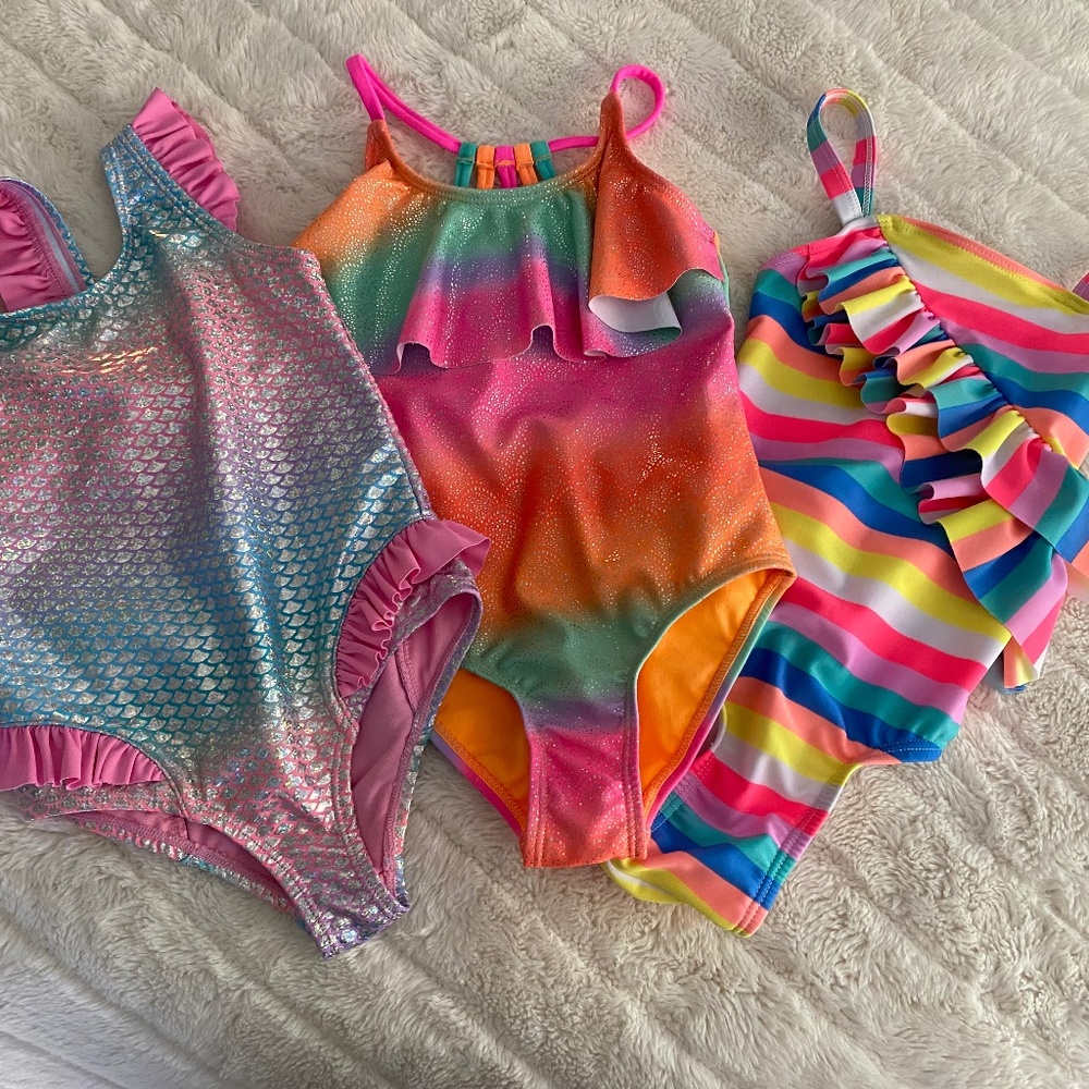 Three Toddler Bathing Suits Size 3T